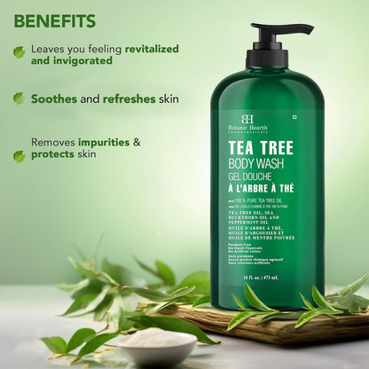 Tea Tree Body Wash | 16 Fl Oz | Helps Soothe Itchy, Dry Skin, Antifungal Body Wa