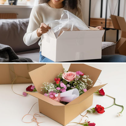 10 Pack 10X7X5 White Cardboard Shipping Boxes, Medium Mailing Boxes for Small Bu