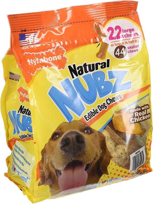 (Pack of 2) Natural Nubz Edible Dog Chews 22Ct. (2.6Lb/Bag) -Total 5.2Lb