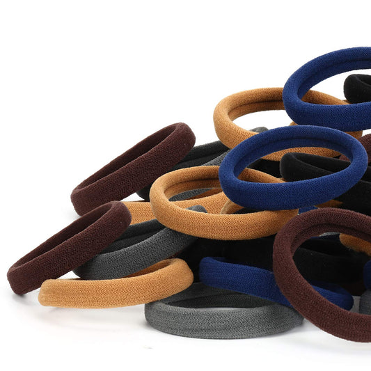 50PCS Hair Ties for Women, Cotton Seamless Hair Bands, Elastic Ponytail Holders,