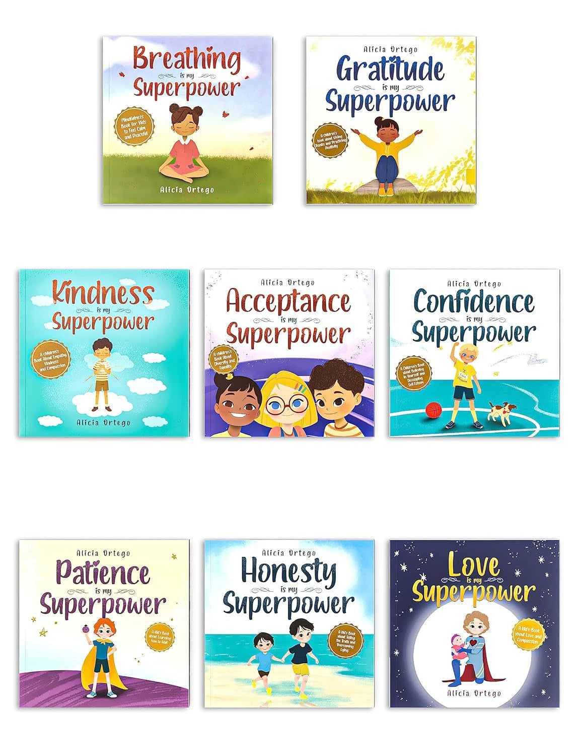My Superpower Values 8 Book Box Set (Books 1-8: Kindness, Mindfulness, Acceptanc