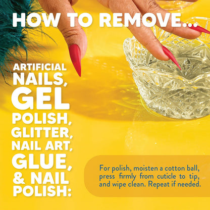 100% Pure Acetone Nail Polish Remover Kit with 7 Inch Nail File, 16 Fl Oz - Made