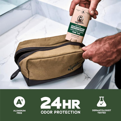 Natural Deodorant for Men - Odor-Squatching Aluminum Free - Pine Tar (2.65 Oz, 3