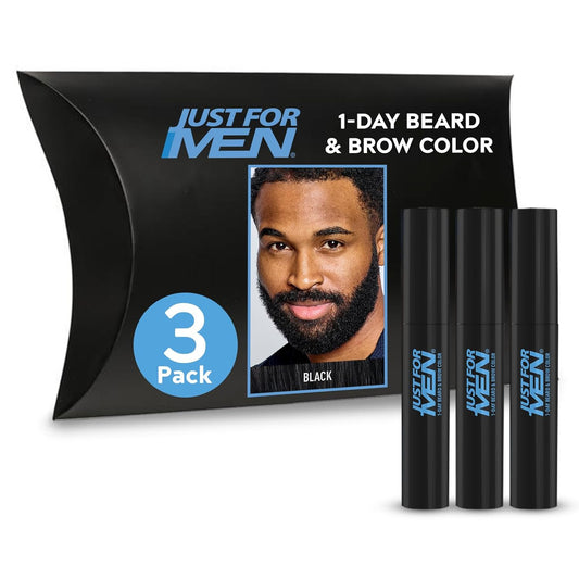 1-Day Beard & Brow Color, Temporary Color for Beard and Eyebrows, for a Fuller,