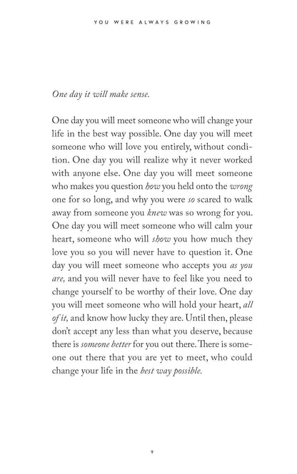 You Were Always Growing: Even in the Dark