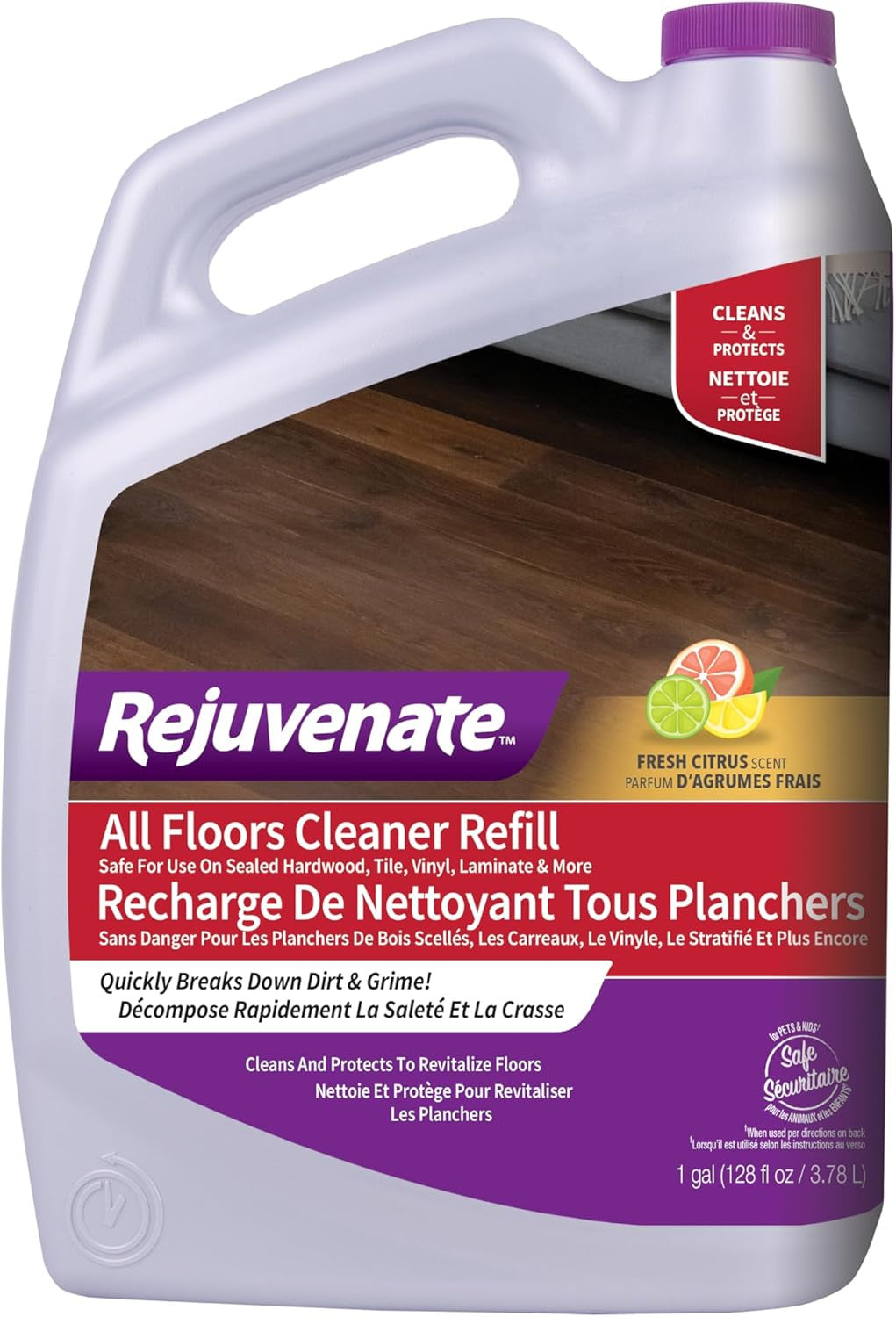 All Floors Cleaner Refill, 1 Gallon, Breaks down Dirt and Grime, Cleans and Prot