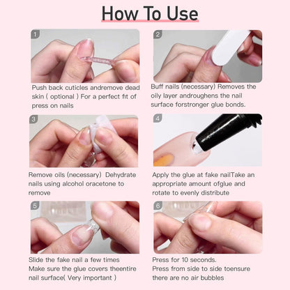 Super Strong Nail Glue 15G for Press on Nails - Quick Drying, Semi Solid, Long L