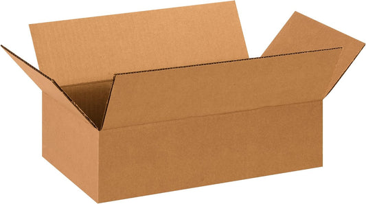 14"L X 8"W X 4"H Corrugated Cardboard Boxes, Pack of 25 | Brown, Reusable, Recyc