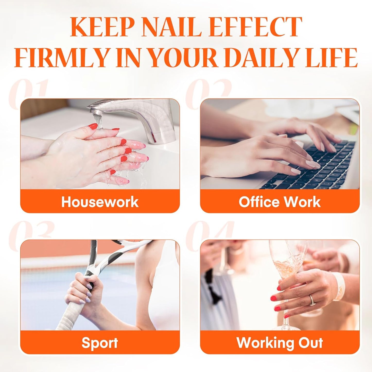 9 in One Nail Glue Gel for Acrylic Nail Tips, Super Strong Long-Lasting, Curing