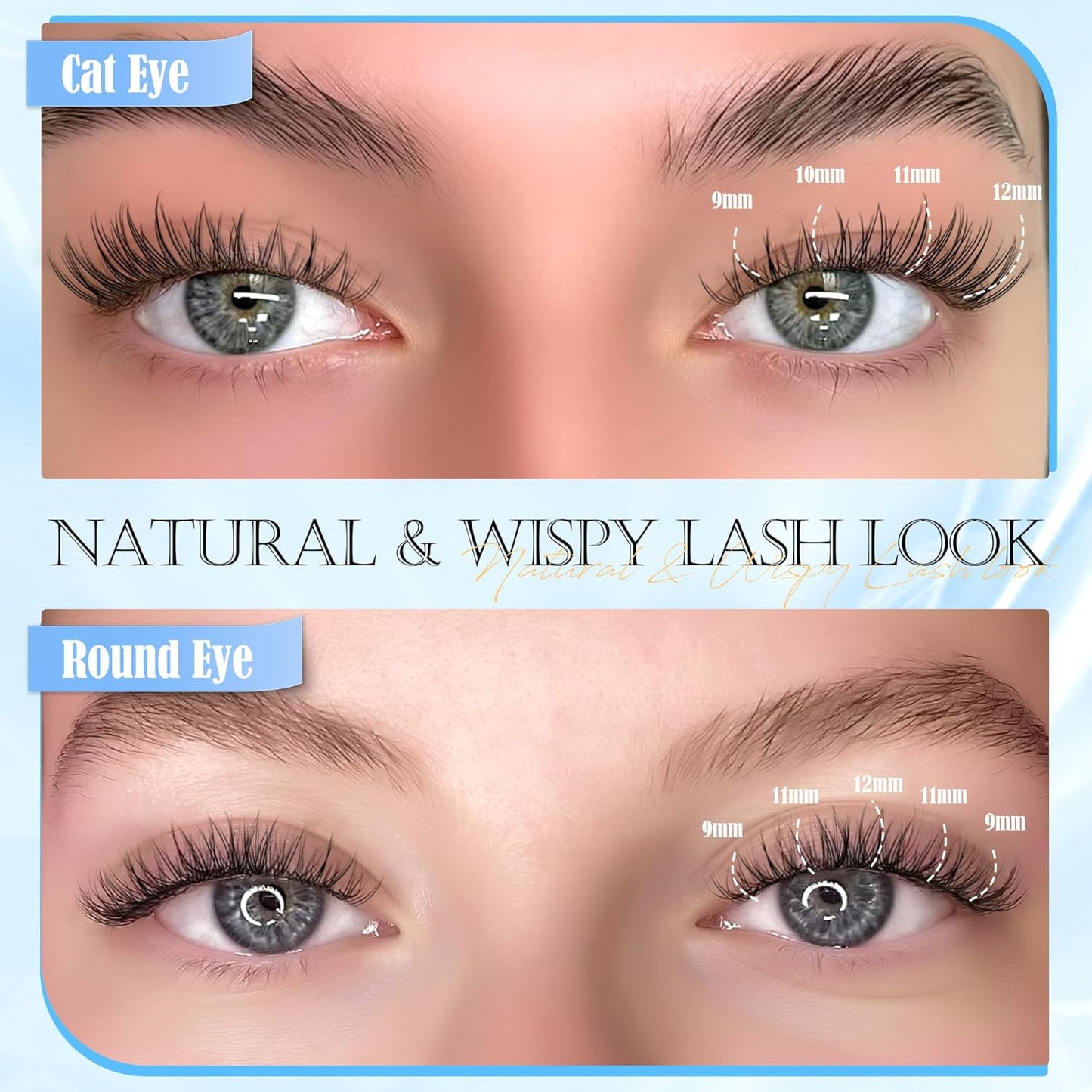 Natural Lash Clusters Wispy Cluster Eyelash Extensions 120 Pcs Individual Lashes