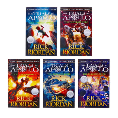 Trials of Apollo Series 5 Books Collection Set by Rick Riordan (The Hidden Oracl