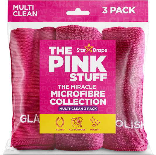 – the Pink Stuff – Miracle Microfibre Cloth Collection 3 Pack