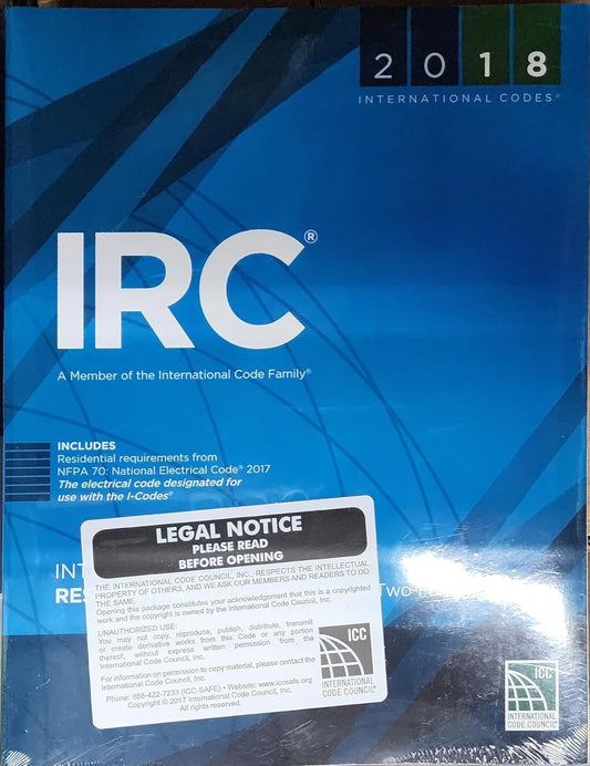 2018 International Residential Code for One- and Two-Family Dwellings (Internati