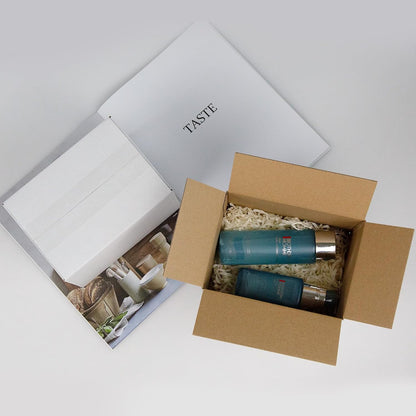 7X5X5 Inches Shipping Boxes Set of 40, White Corrugated Cardboard Box Literature