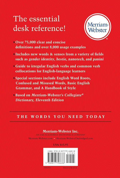 The Merriam-Webster Dictionary, Trade Paperback, Newest Edition