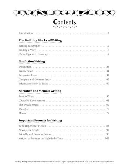Teaching Writing through Differentiated Instruction with Leveled Graphic Organiz