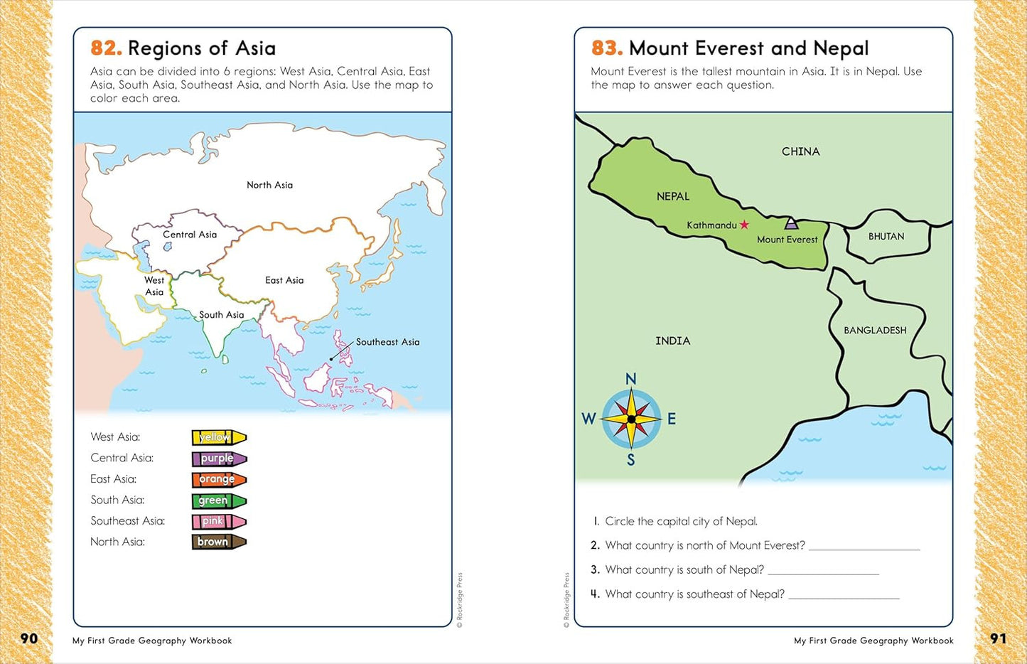My First Grade Geography Workbook: 101 Games & Activities to Support First Grade