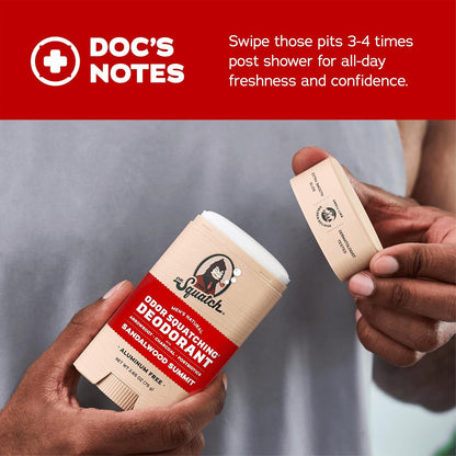 Natural Deodorant for Men - Odor-Squatching Aluminum Free - Sandalwood Summit (2