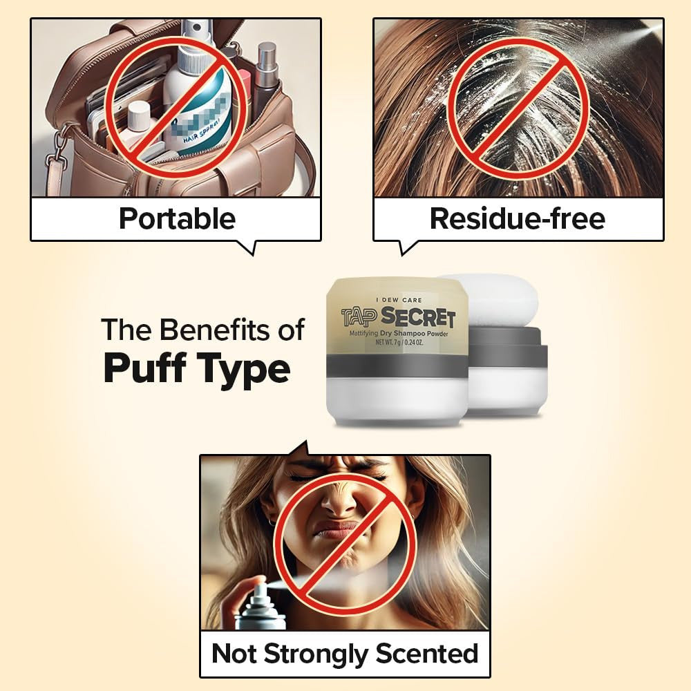 Tap Secret Dry Shampoo Powder with Biotin Refill - Tap Secret Original | Strengt