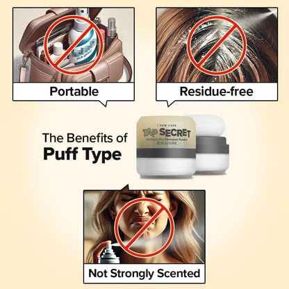Tap Secret Dry Shampoo Powder with Biotin Refill - Tap Secret Original | Strengt