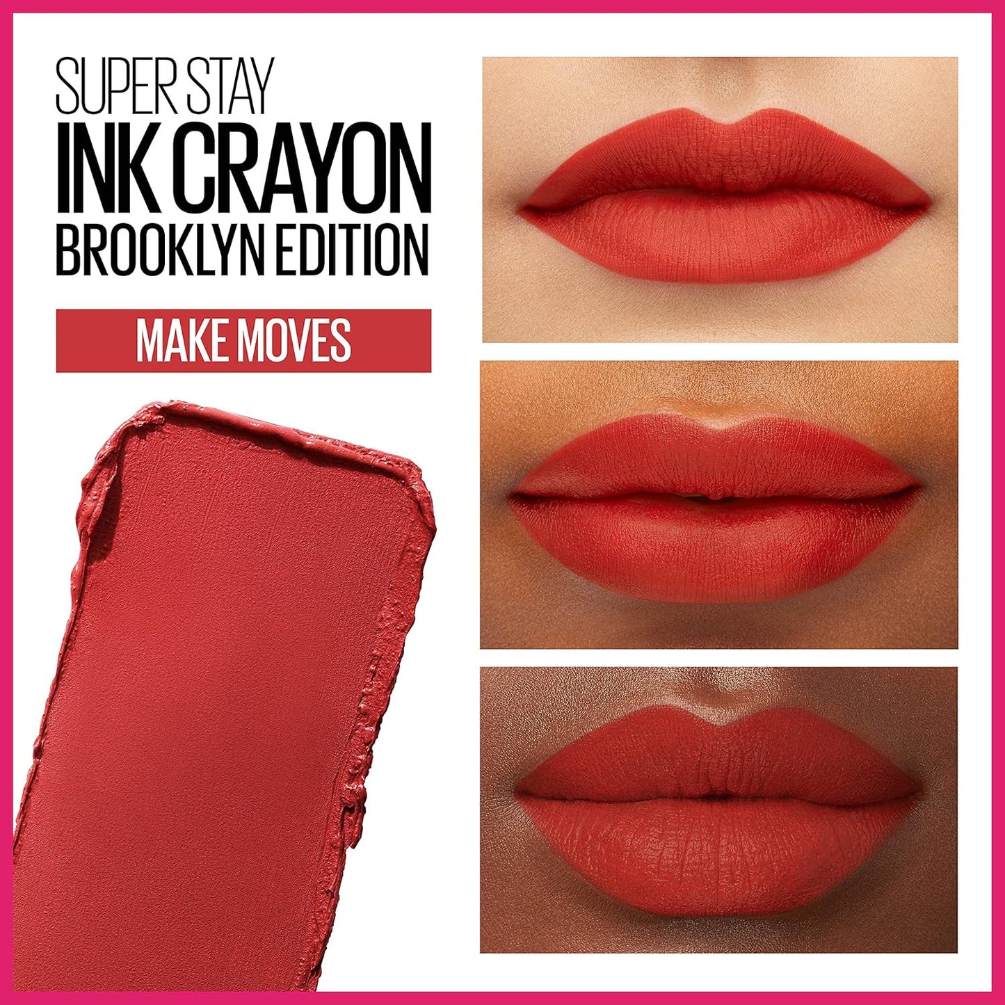 Super Stay Ink Crayon Lipstick Makeup, Precision Tip Matte Lip Crayon with Built