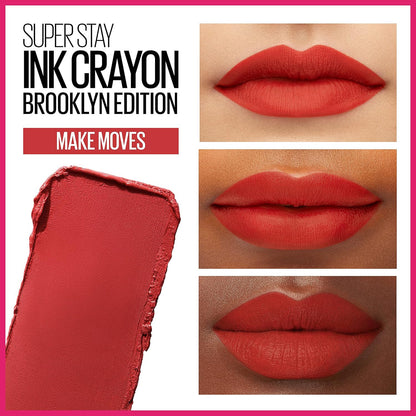 Super Stay Ink Crayon Lipstick Makeup, Precision Tip Matte Lip Crayon with Built