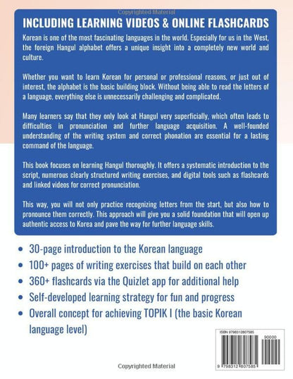 The One and Only Korean Workbook – Learn and Perfect the Hangul Alphabet in Just