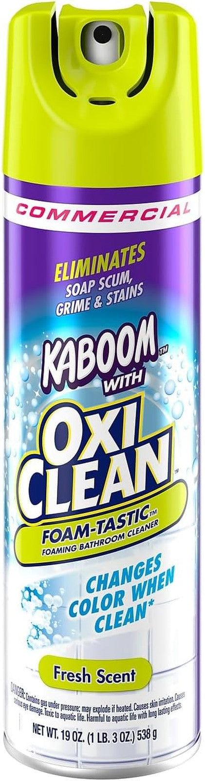 5703700071CT Foamtastic Bathroom Cleaner, Fresh Scent, 19 Oz Spray Can, 8/Carton