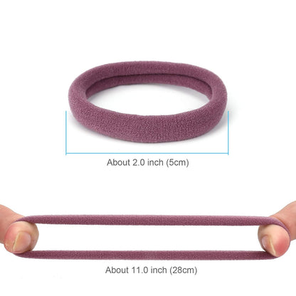 50PCS Large Hair Ties, Thick Cotton Seamless Hair Ties, Hair Elastic Ponytail Ho