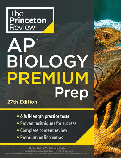 Princeton Review AP Biology Premium Prep, 27Th Edition: 6 Practice Tests + Digit