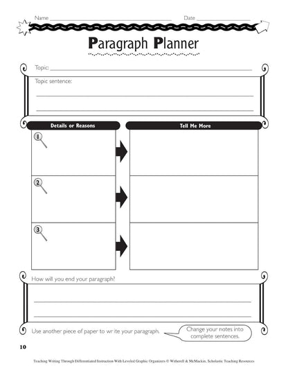 Teaching Writing through Differentiated Instruction with Leveled Graphic Organiz