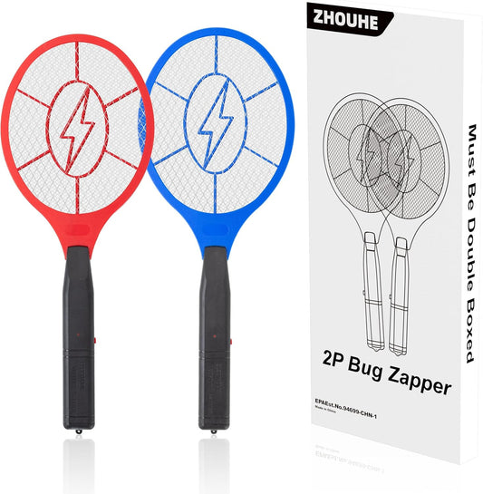 Zhouhe Pack of 2 Electric Fly Swatter Bug Zapper Battery Operated Flies Killer I