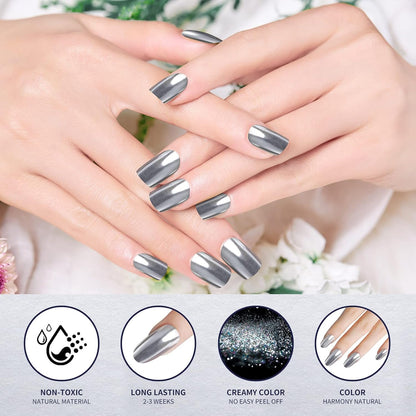 36 Jars Chrome Nail Powder Nail Art Fimo Decoration Metallic Mirror Effect Holog