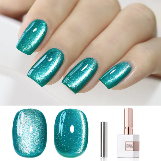 0.5 OZ Cat Eye Gel Polish with Magnet 15ML Holographic Glitter Shimmer Transluce