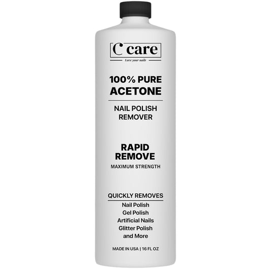 100% Pure Acetone Nail Polish Remover | Professional Quality | Rapidly Removes N