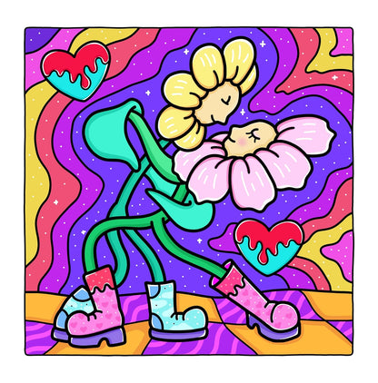 Trippy & Groovy: Psychedelic Coloring Book for Adults Featuring Mushrooms, Alien