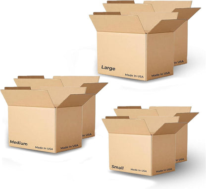 6 Pack Sturdy Cardboard Moving Boxes 12X12X12 – Durable Shipping, Packing, and S