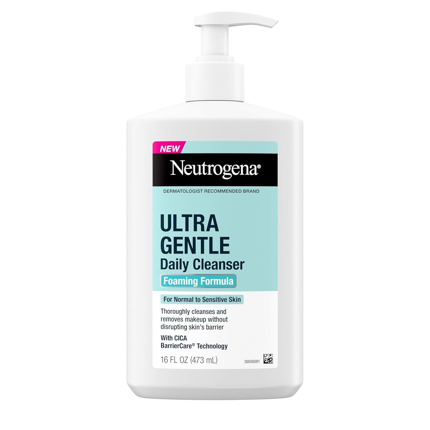 Ultra Gentle Foaming Facial Cleanser, Fragrance Free Hydrating Face Wash for Sen