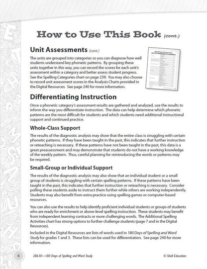 180 Days™: Reading, Vocabulary/Language for 2Nd Grade Practice Workbook for Clas