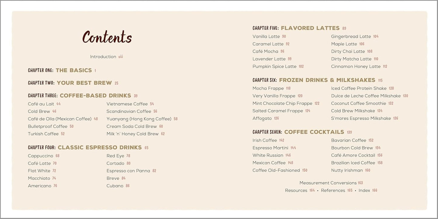 The Coffee Recipe Book: 50 Coffee and Espresso Drinks to Make at Home