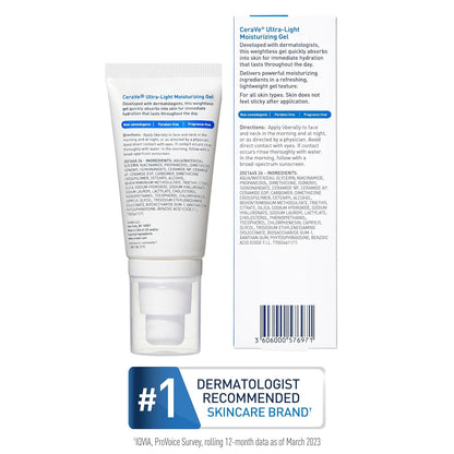 Ultra-Light Moisturizing Gel, Hydrating Gel Face Moisturizer for Men & for Women