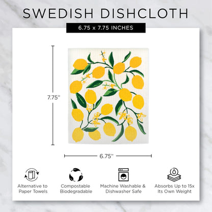 Swedish Dishcloths for Kitchen & Cleaning, Reusable, Machine Washable & Dishwash