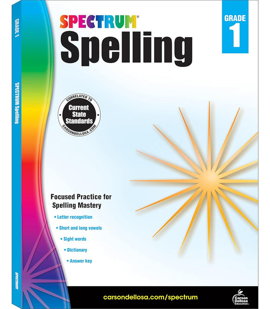 Spectrum Spelling Workbook Grade 1, Ages 6 to 7, 1St Grade Spelling Workbooks, P