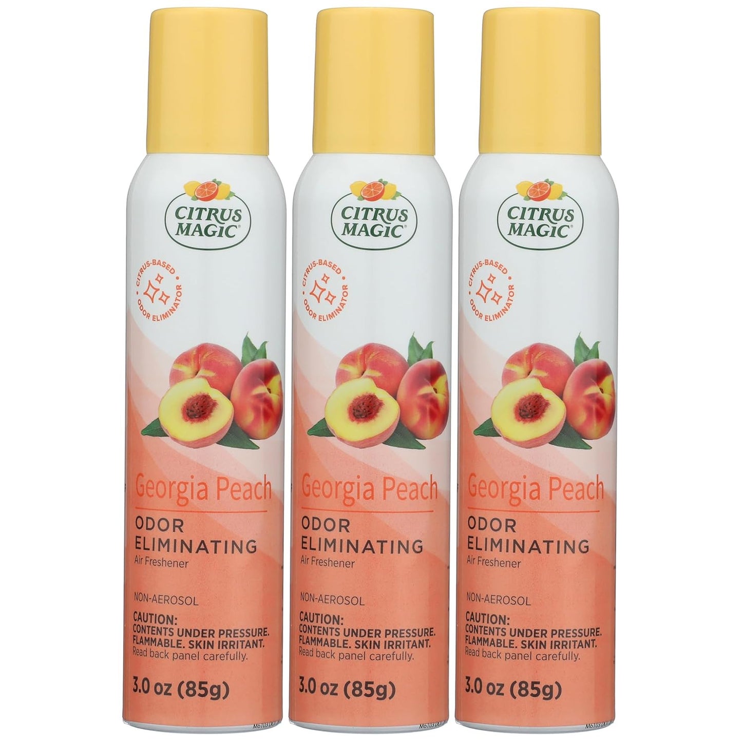 Odor Eliminating Air Freshener Spray, Georgia Peach, 3-Ounce, Pack of 3