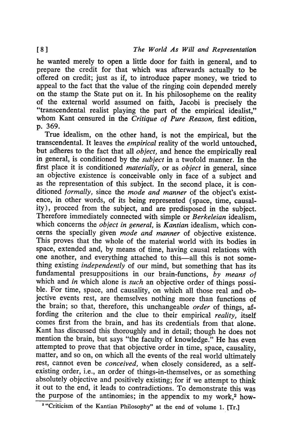 The World as Will and Representation, Vol. 2