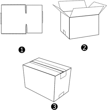 10X7X5 Inches Shipping Boxes Set of 25, White Corrugated Cardboard Box for Maili