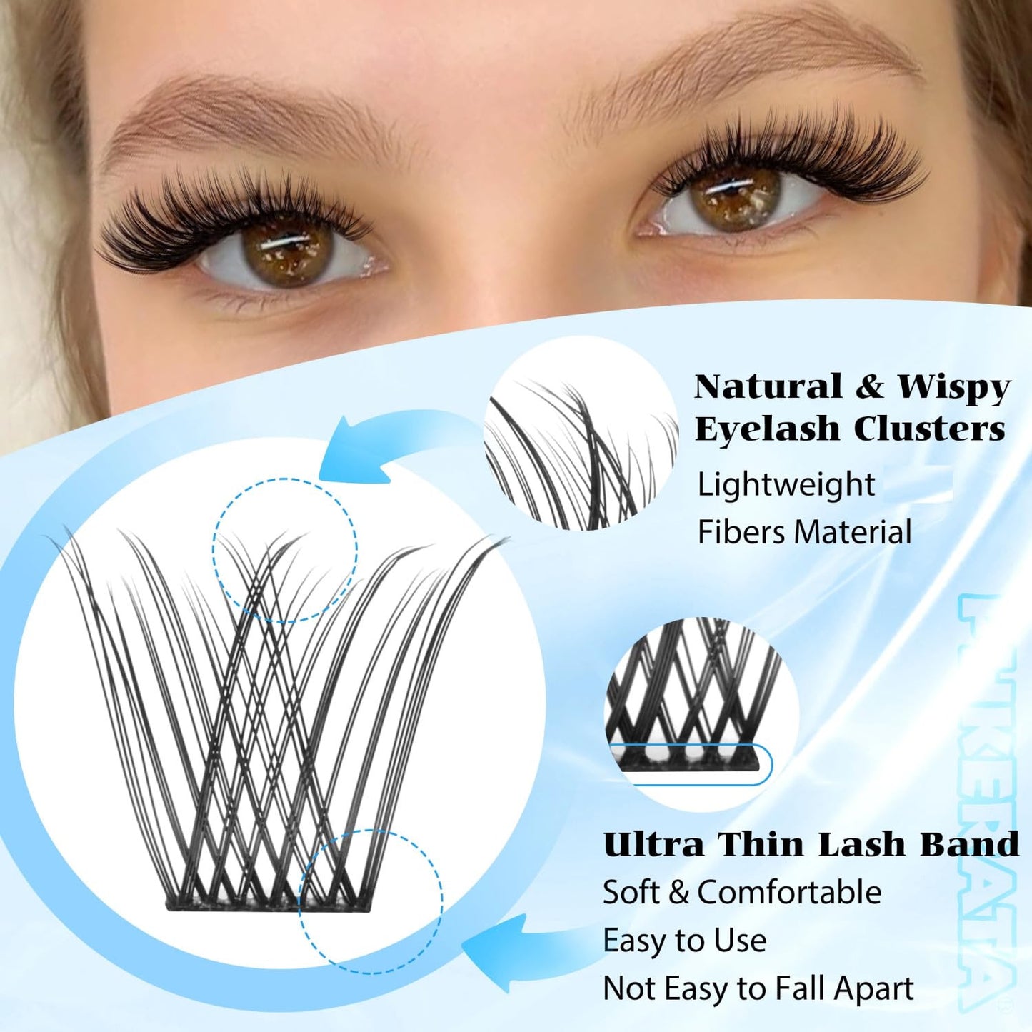 Natural Eyelash Clusters Wispy Lashes Clusters C Curvature 110 Pcs Cluster Eyela