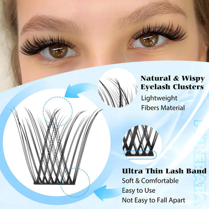 Natural Eyelash Clusters Wispy Lashes Clusters C Curvature 110 Pcs Cluster Eyela