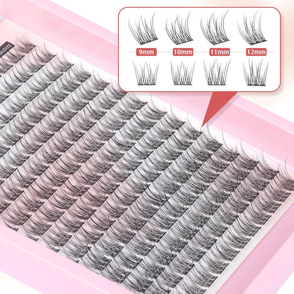 Wispy Lash Clusters Natural Cluster Lashes 180Pcs 9-12MM Individual Eyelash Exte