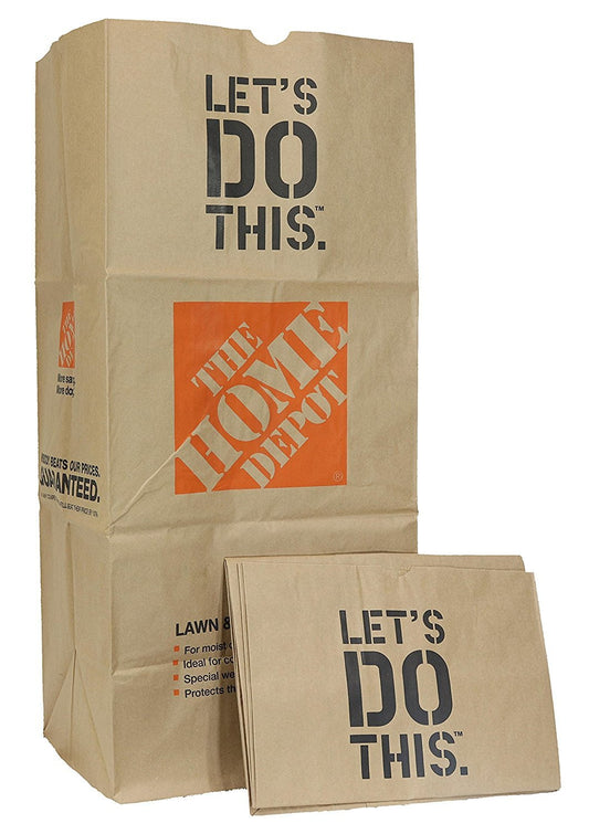 49022-25PK Heavy Duty Brown Paper Lawn and Refuse Bags for Home and Garden, 30 G